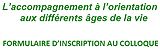 Le formulaire d'insc
